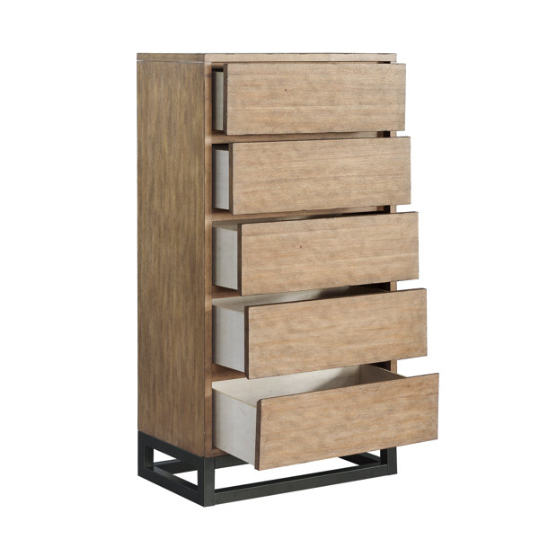 Mercury Row® Joshua 5 Drawer 27.5" Solid Wood Chest & Reviews Wayfair